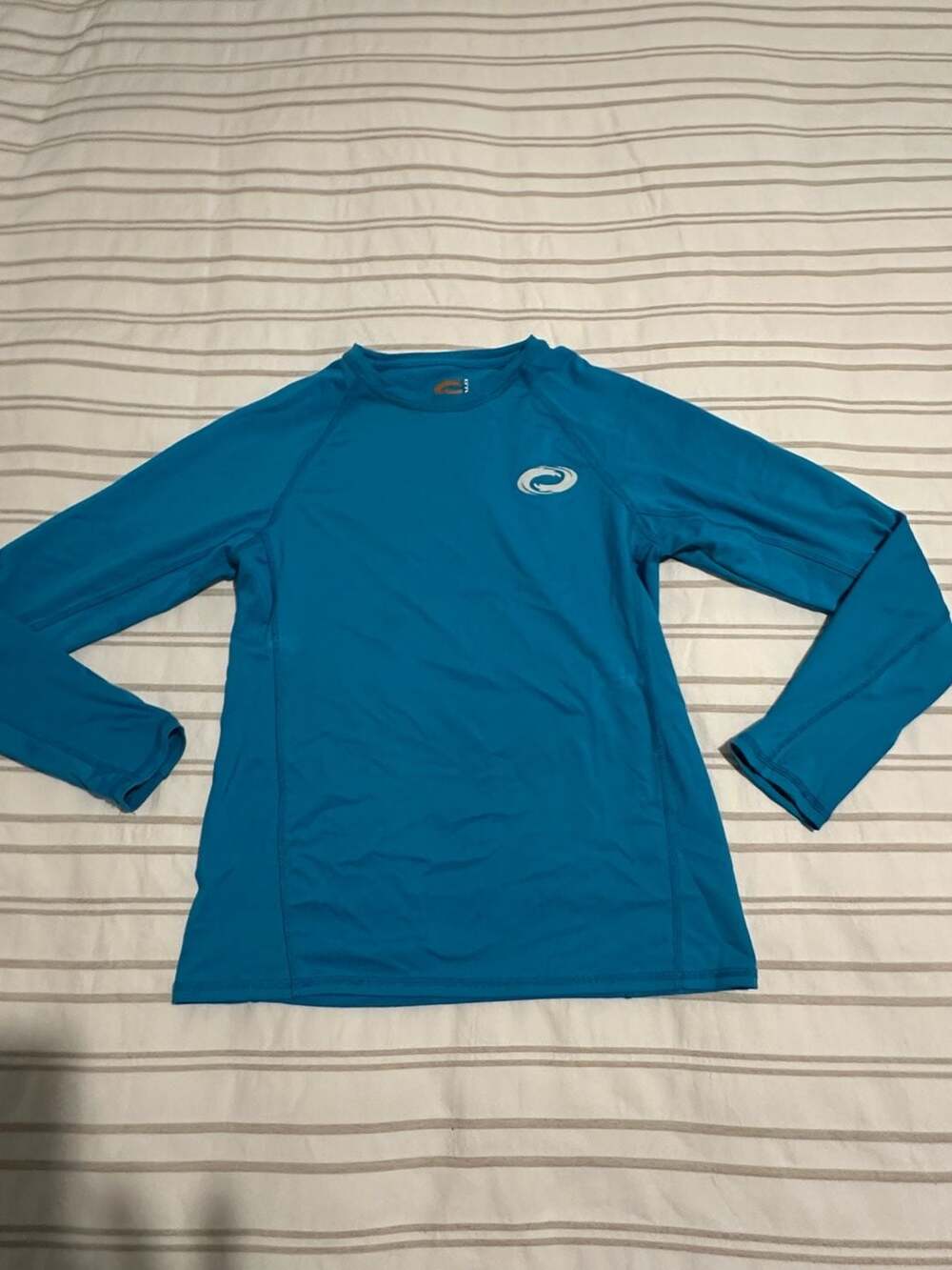 O'Rageous Blue Long Sleeve Rash Guard Swim Shirt X-Large 18/20